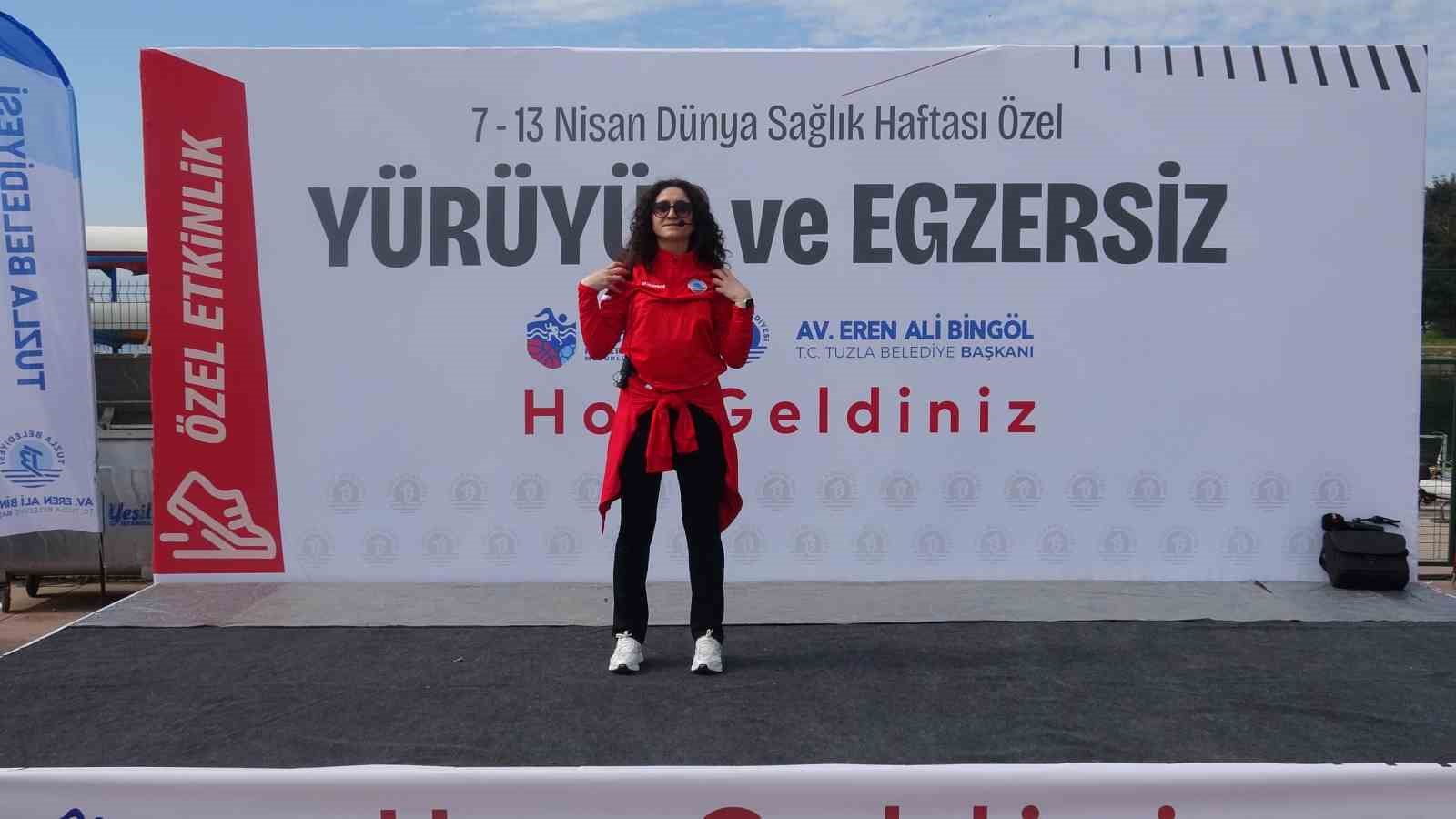 Tuzla’da Dünya Sağlık Haftası’na özel hareketli kutlama: Vatandaşlar hep beraber spor yaptı
