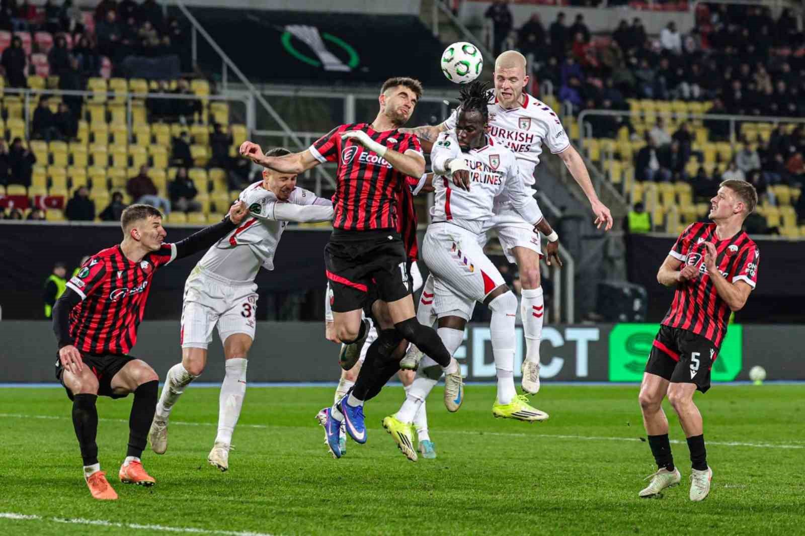 UEFA Konferans Ligi: KF Shkendija: 0 - Samsunspor: 1 (Maç sonucu)
