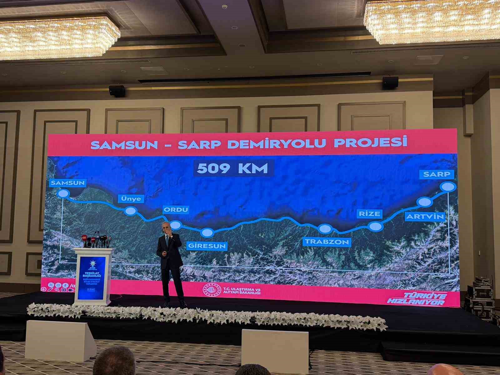 Ulaştırma ve Altyapı Bakanı Uraloğlu: "Karadeniz’e demiryolu Samsun’dan Sarp’a uzanacak"
