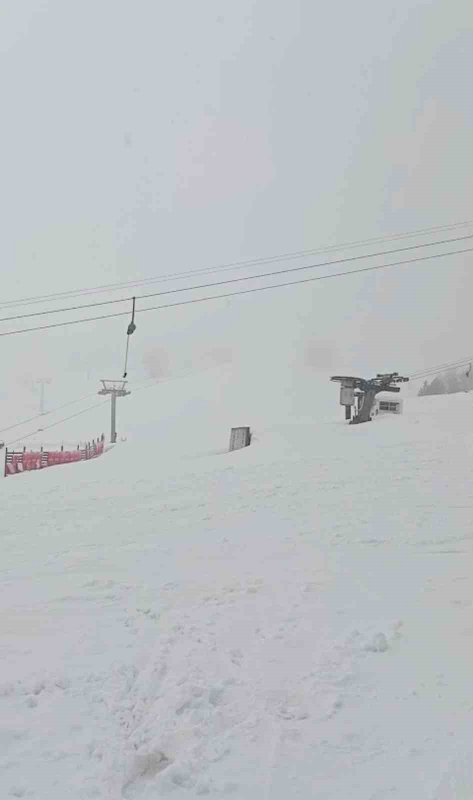 Uludağ’da Mart sonunda kar sürprizi
