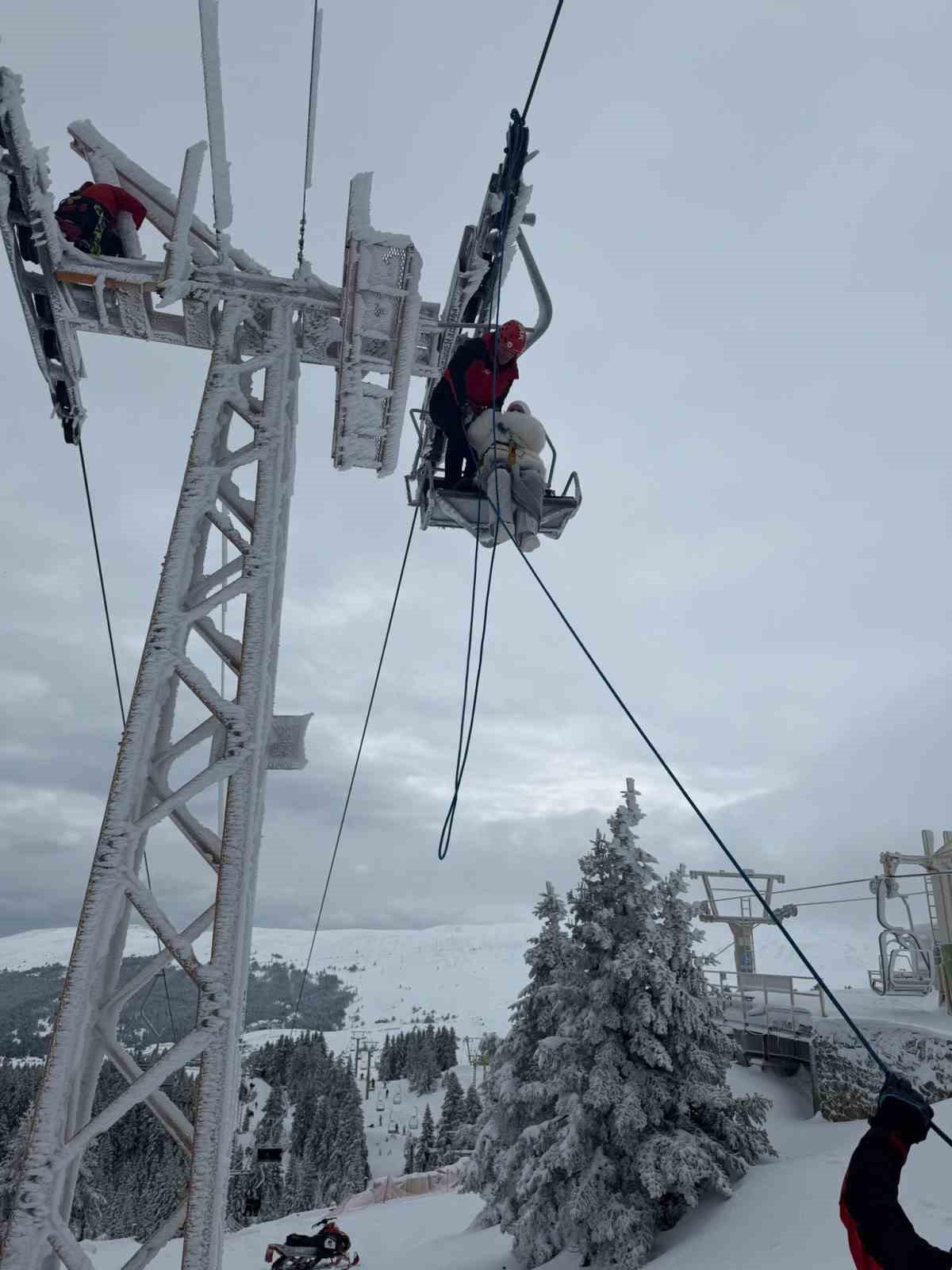 Uludağ’da telesiyej arızası: 40 tatilci mahsur kaldı
