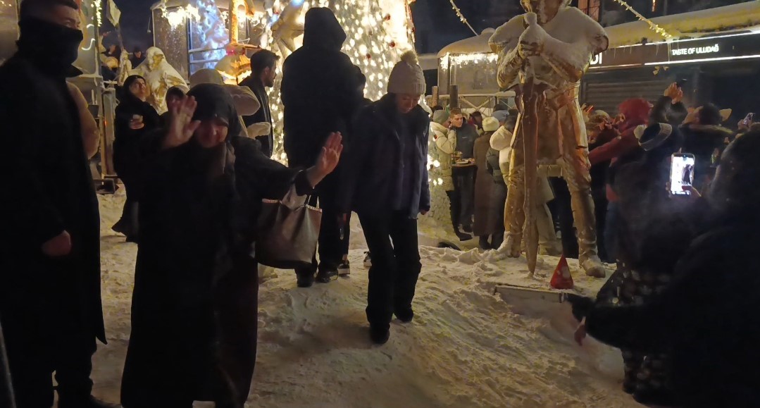 Uludağ’da yılbaşı kutlamasına damga vuran görüntü
