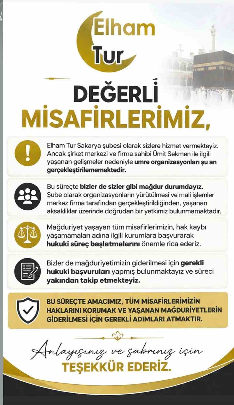 Umre hayali kabusa döndü: 200 kişi dolandırıldığını iddia ederek soluğu karakolda aldı
