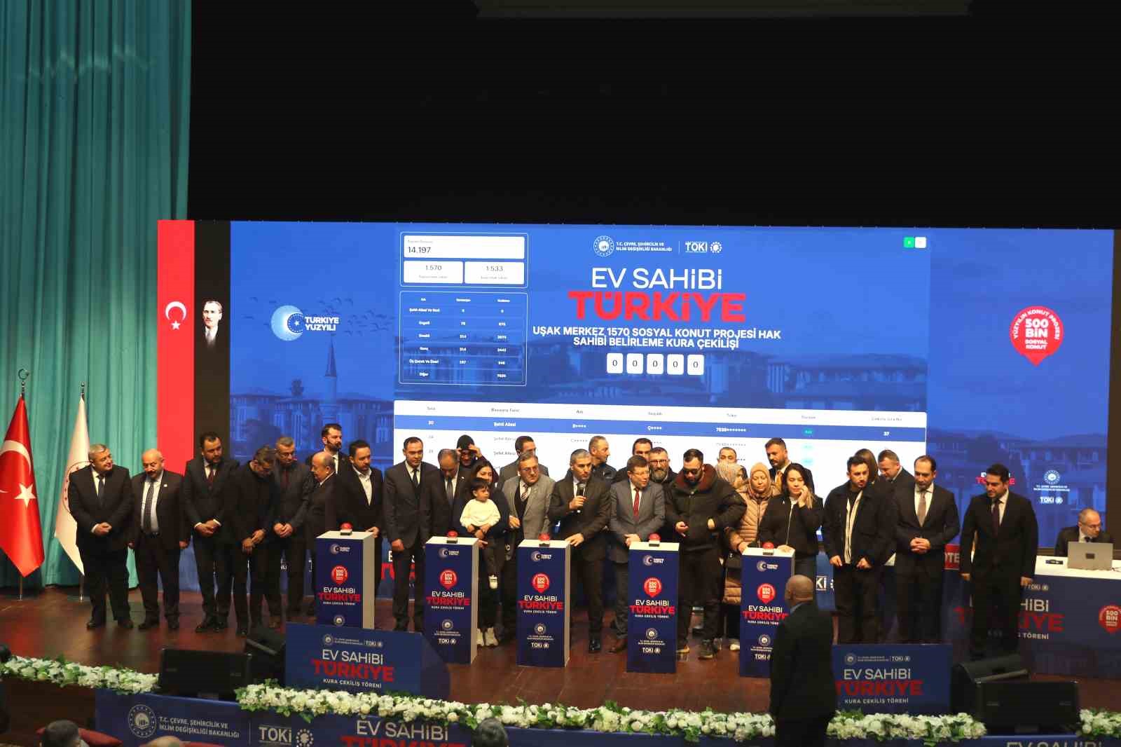 Uşak’ta ’Yüzyılın Konut Projesi’nin kuraları çekildi
