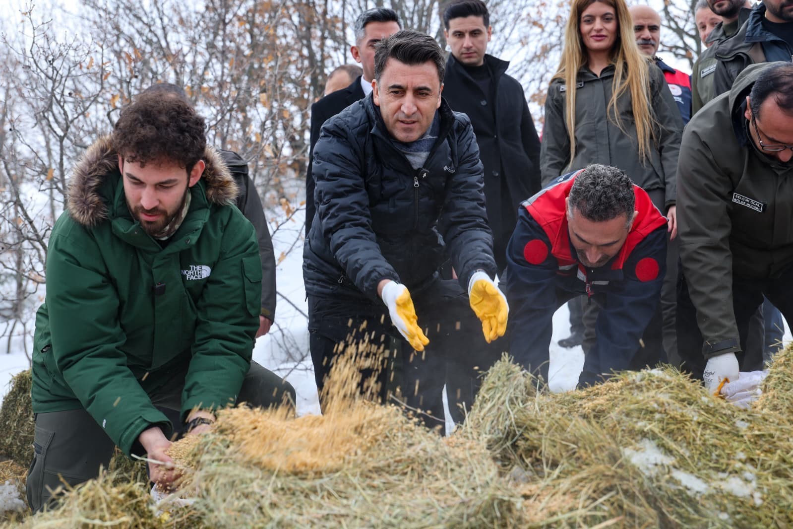 Vali Aygöl, yaban hayvanları için sahada
