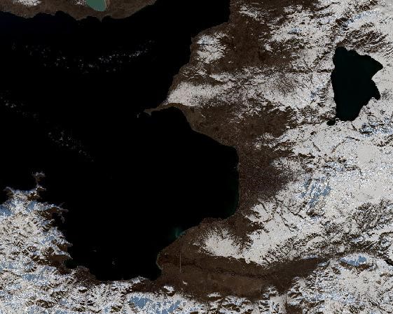 Van Gölü çevresinde kar örtüsü arttı: Uydu görüntüleri umut verdi
