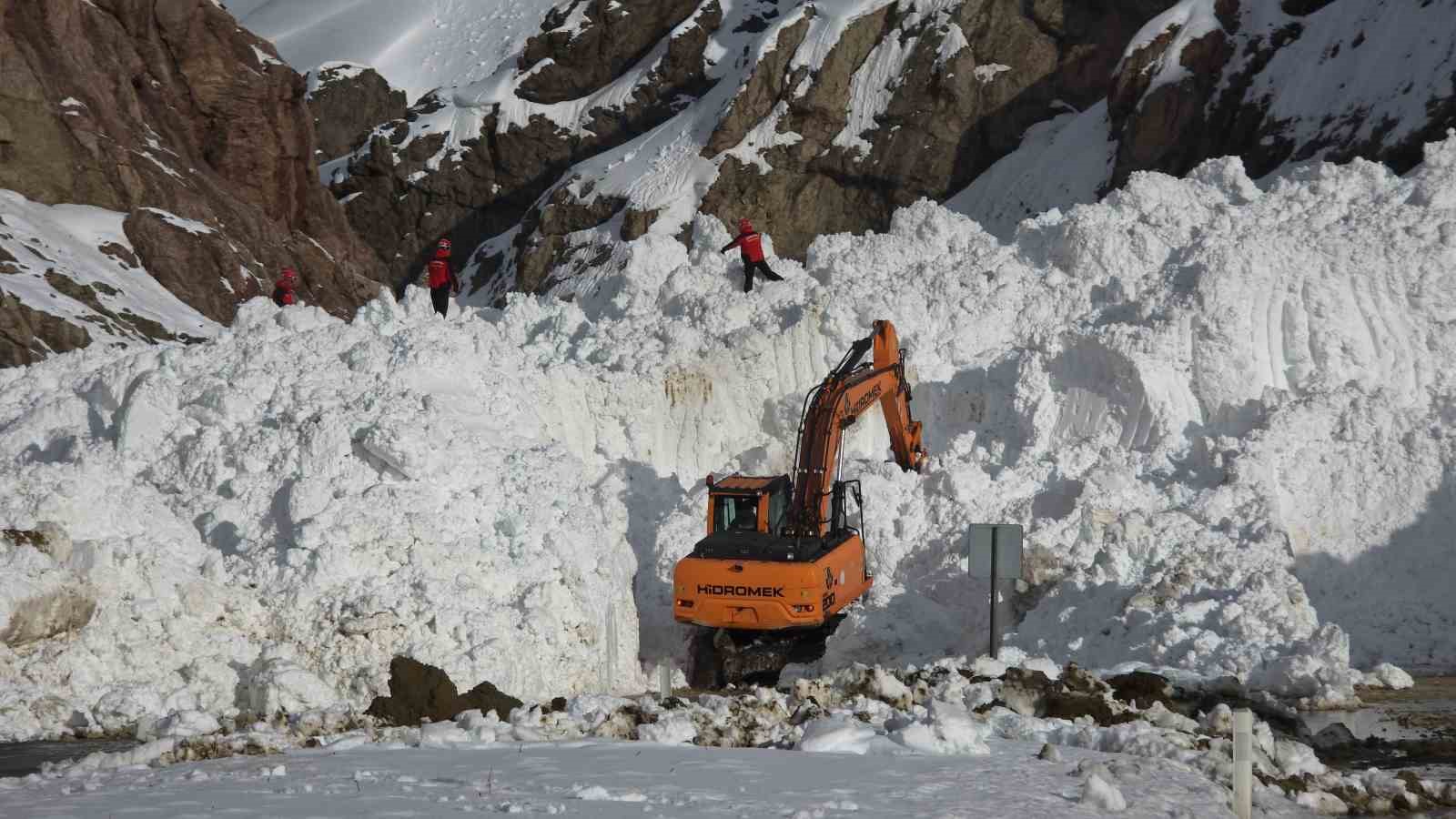 Van-Hakkari kara yolunda çığ sonrası çalışmalar sürüyor
