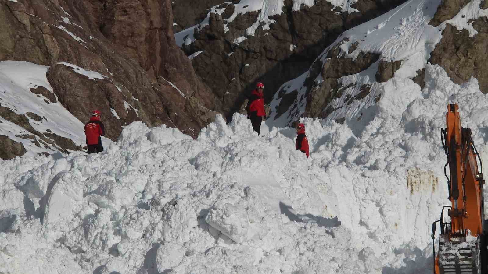 Van-Hakkari kara yolunda çığ sonrası çalışmalar sürüyor
