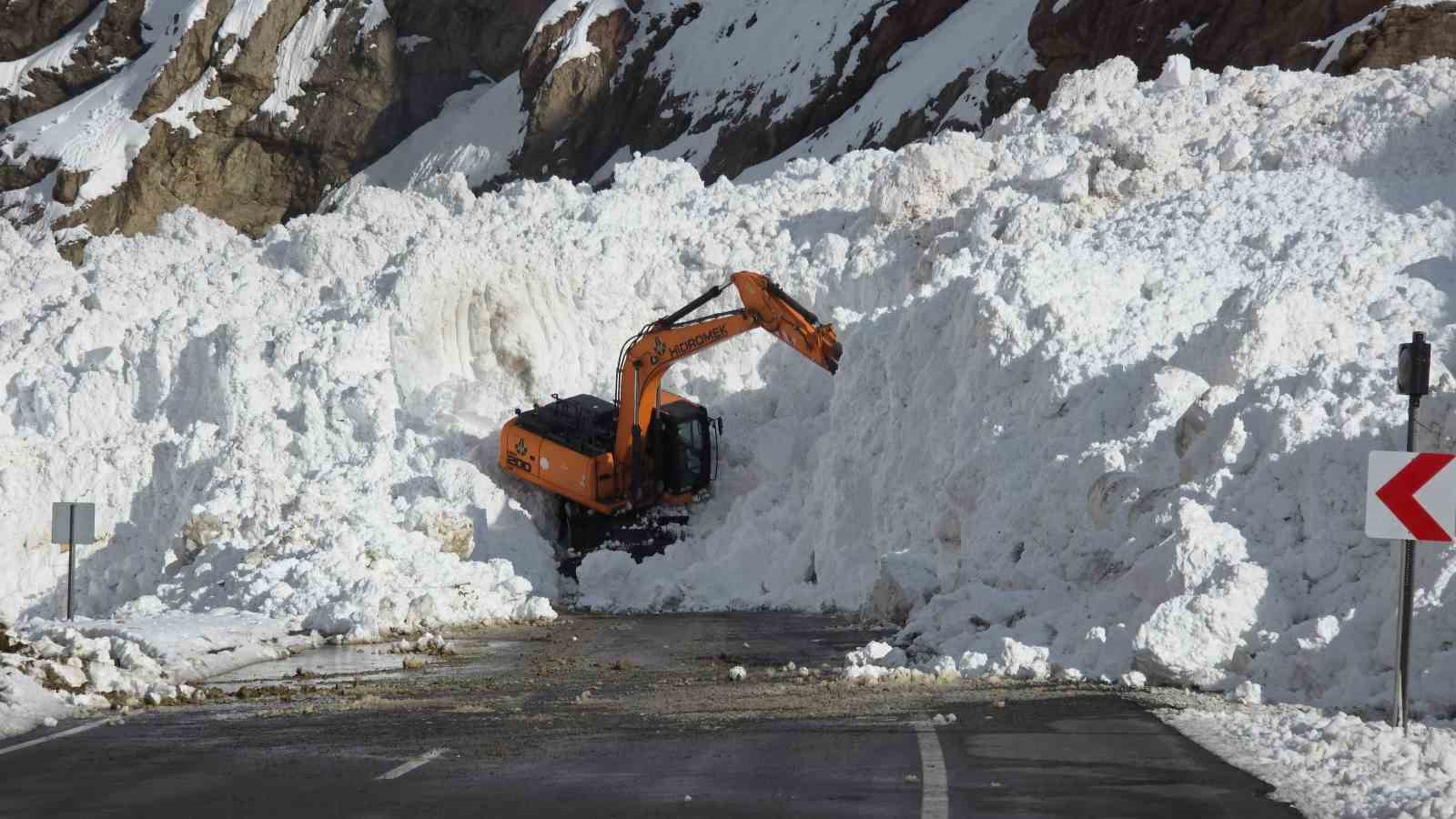 Van-Hakkari kara yolunda çığ sonrası çalışmalar sürüyor
