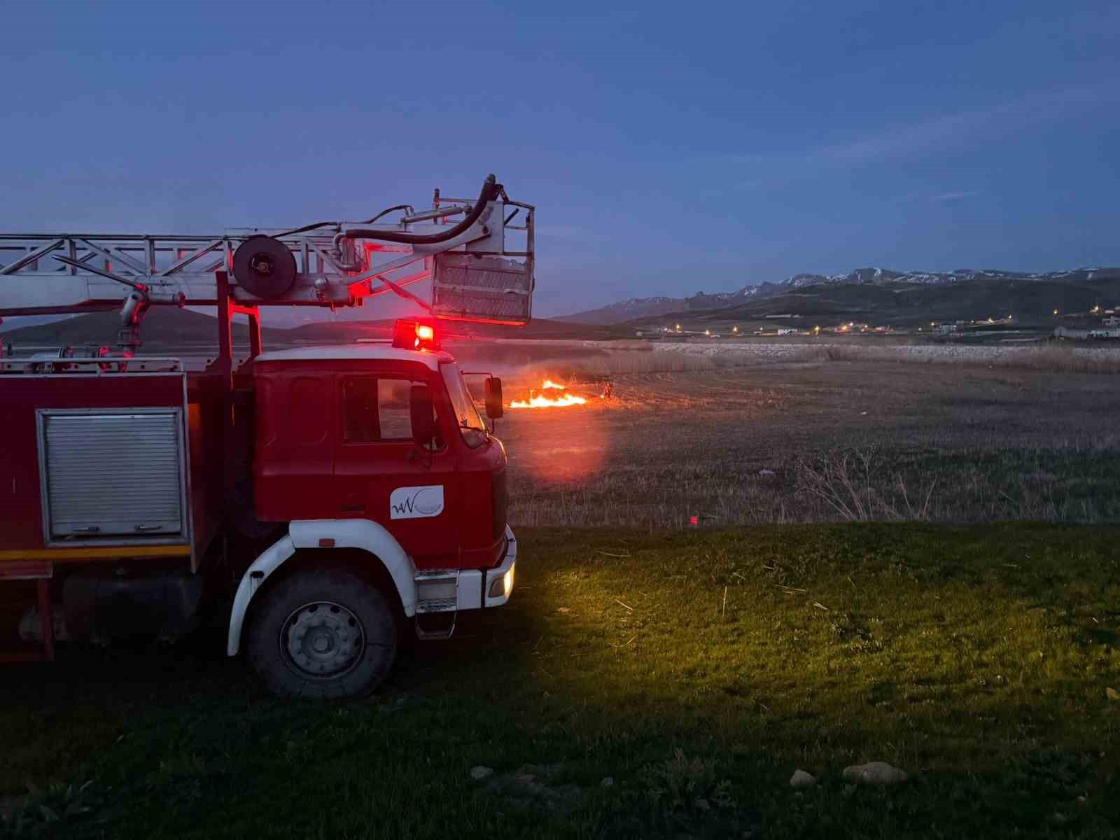 Van’da 2 farklı sazlık alanda yangın çıktı

