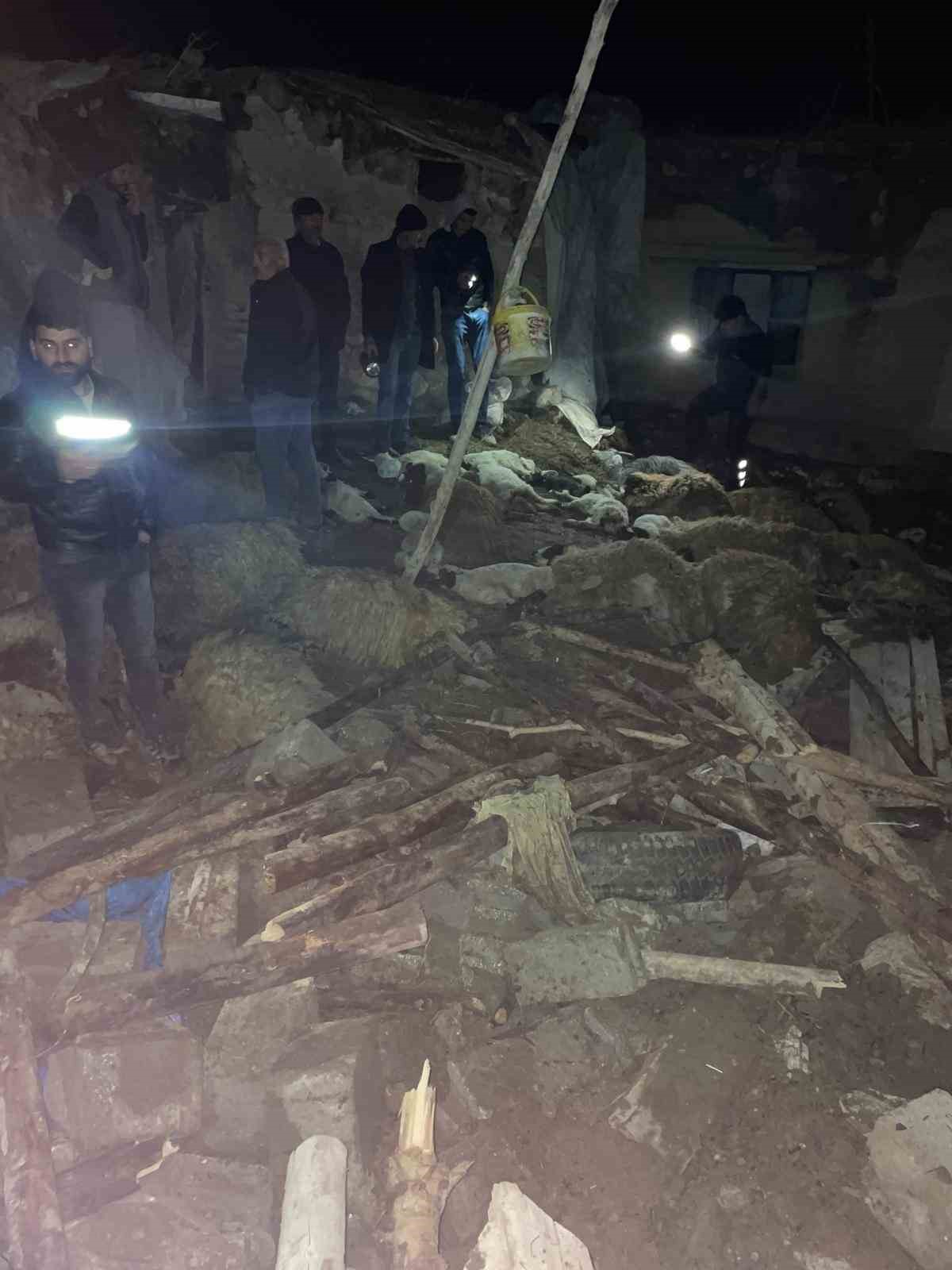 Van’da ahır çöktü: 56 küçükbaş hayvan telef oldu
