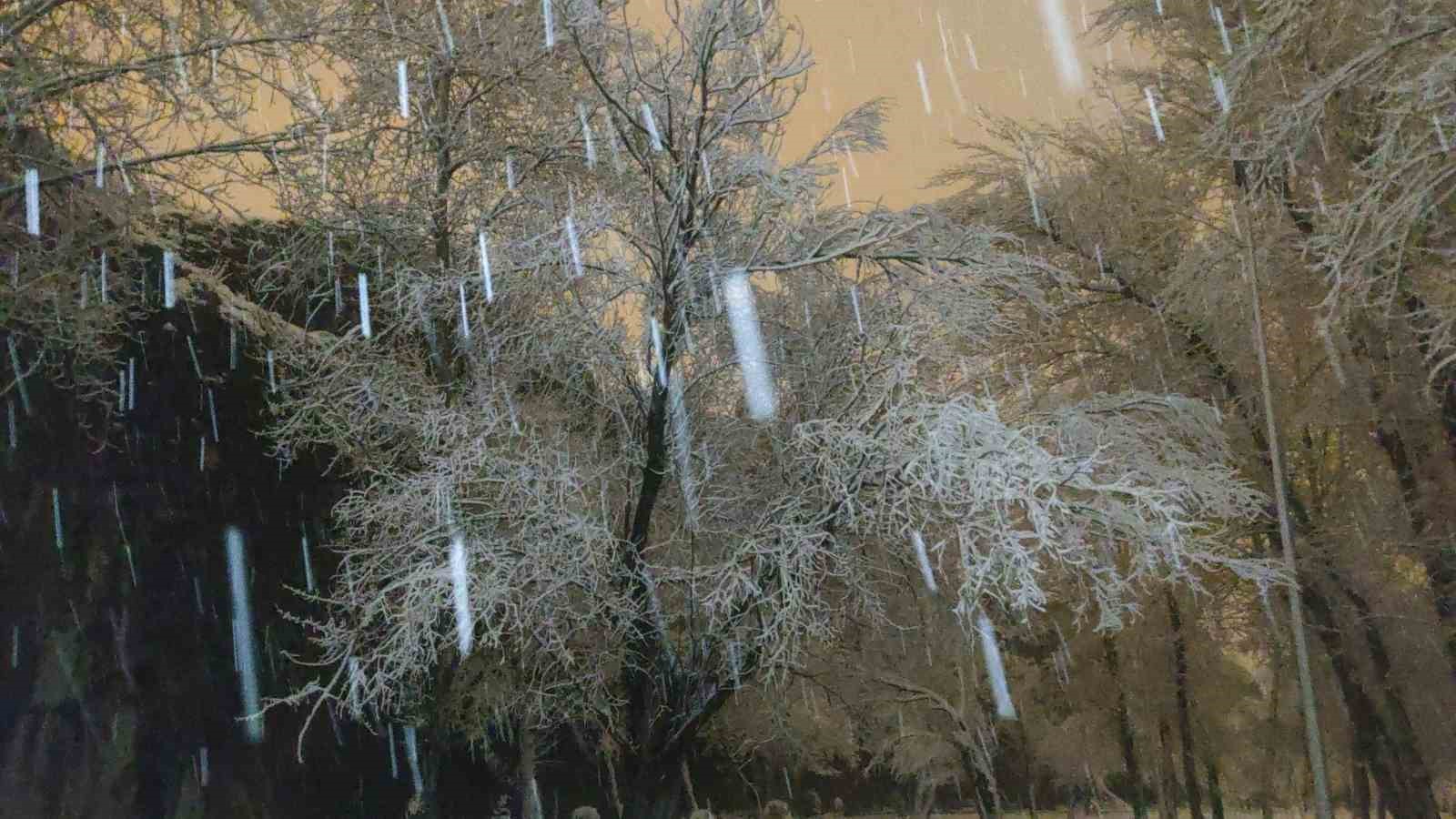 Van’da gece yağan kar kartpostallık manzaralar oluşturdu
