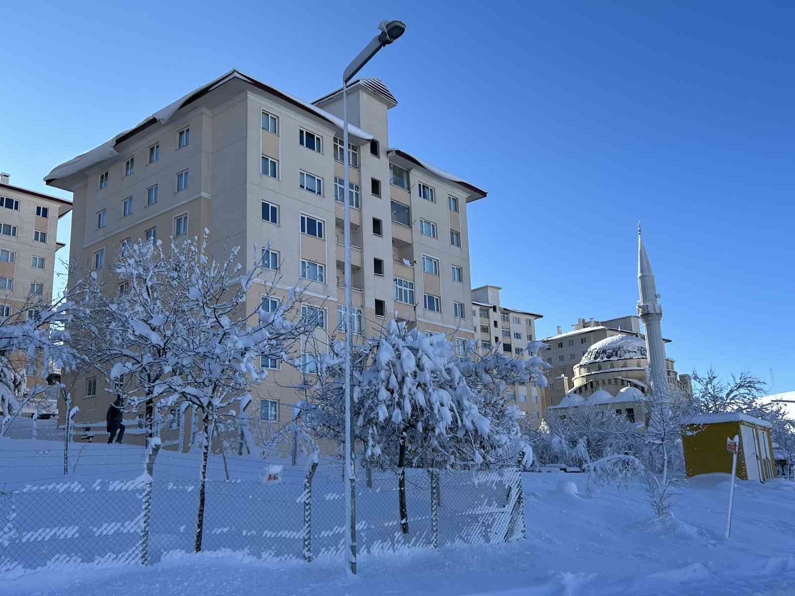 Van’da kış mevsiminin son günlerinde kar bereketi

