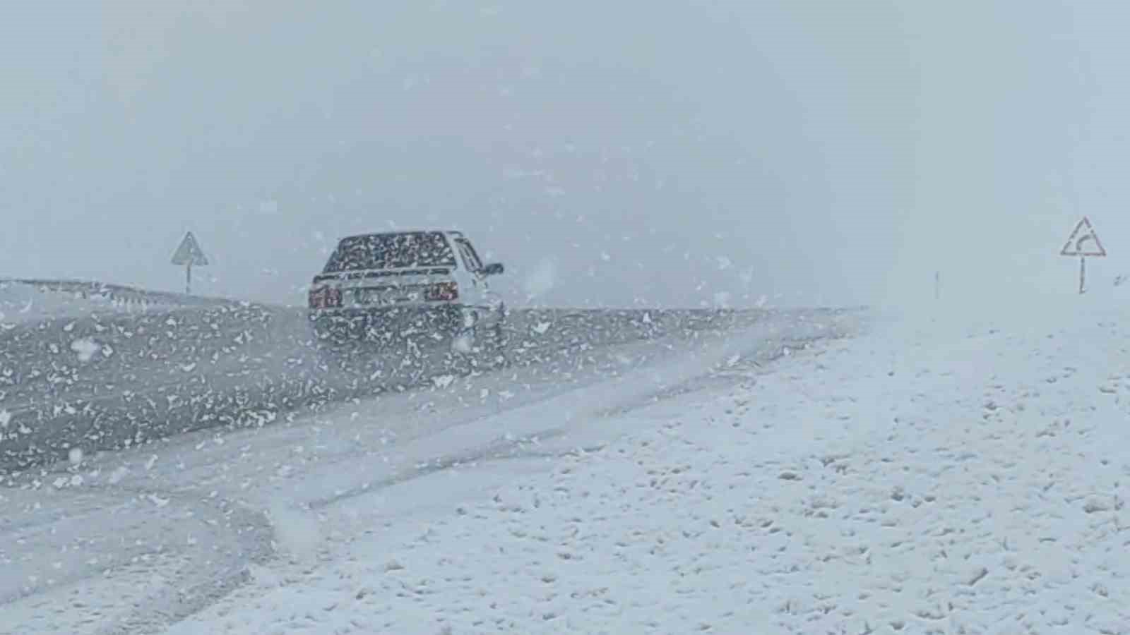 Van’ın yüksek kesimlerde lapa lapa kar yağdı
