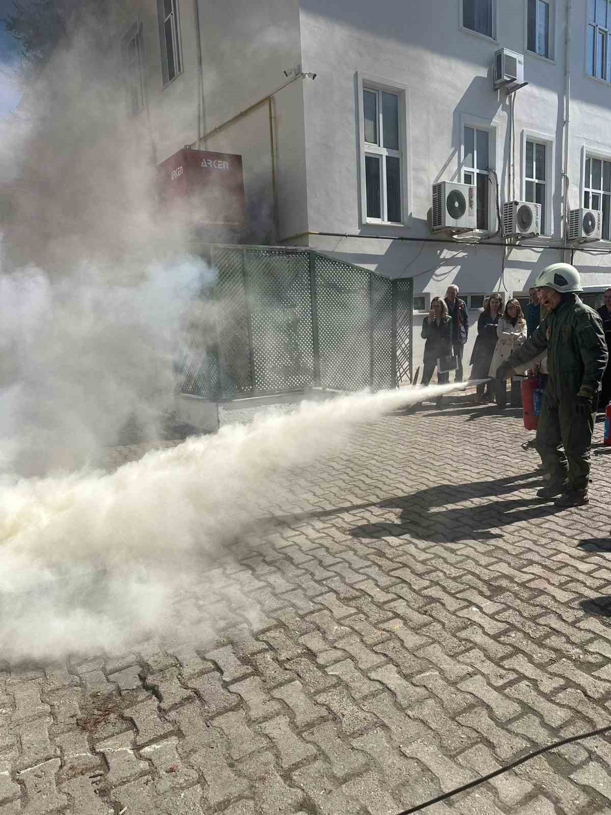 Vize’de yangın ve tahliye tatbikatı
