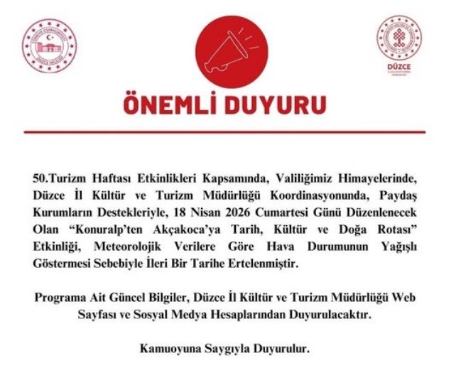 Yağış nedeniyle iptal edildi
