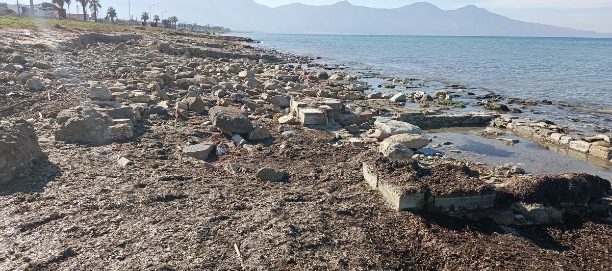 Yağışlar sonrası Kuşadası’nda tarih gün yüzüne çıktı
