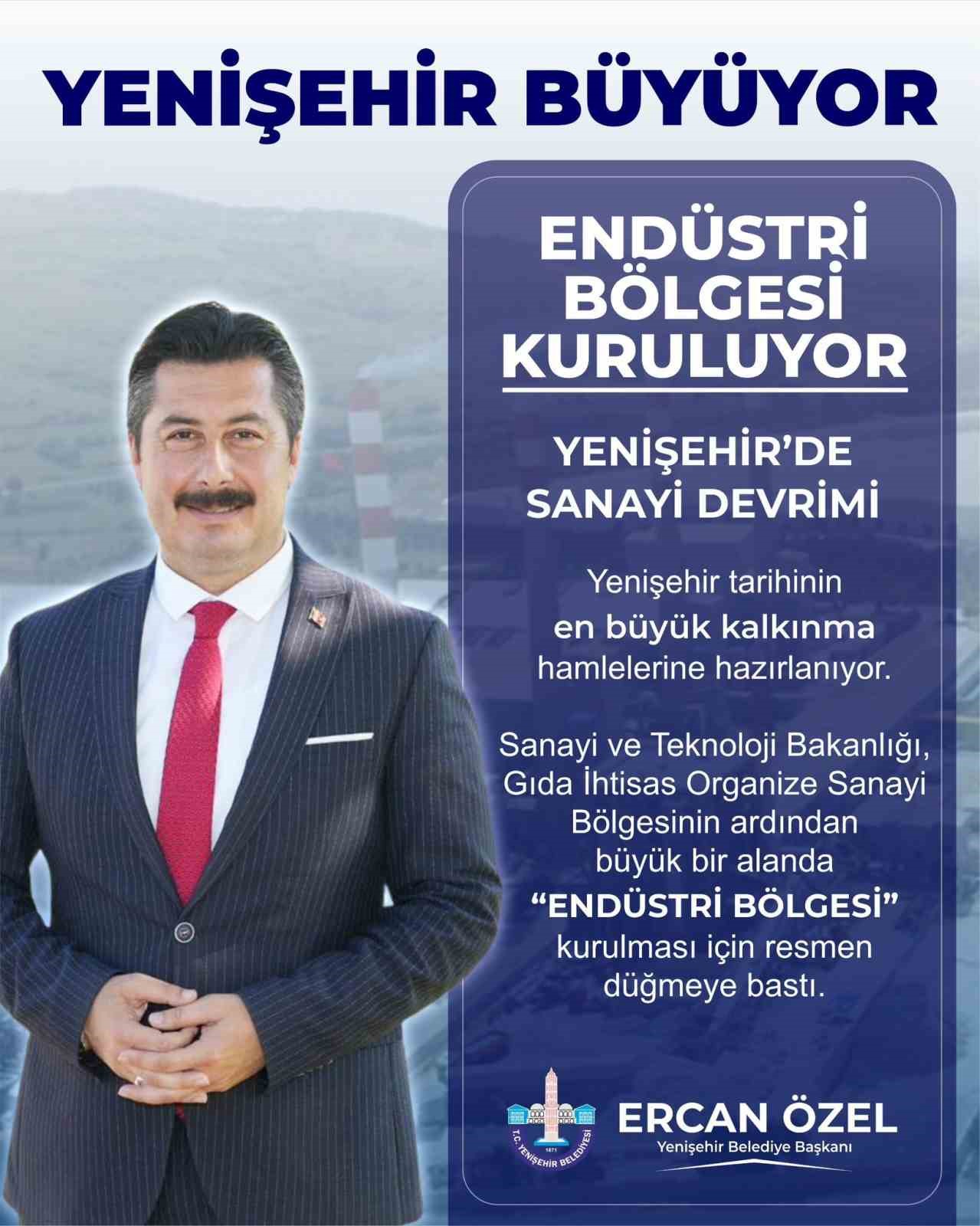 Yenişehir’de endüstri bölgesi kuruluyor
