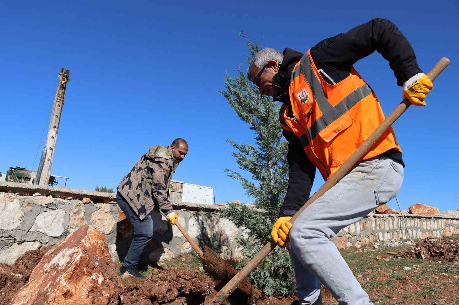 Yukarıgöklü Kent Parkı yeşile bürünüyor
