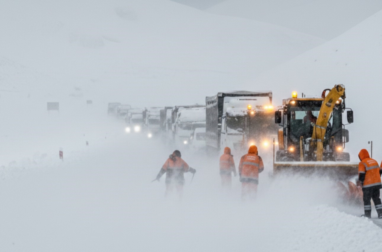 Yüksekova-Şemdinli yolunda kar esareti: Ulaşım tamamen durdu
Yüksekova-Şemdinli yolunda kar esareti: Ulaşım tamamen durdu