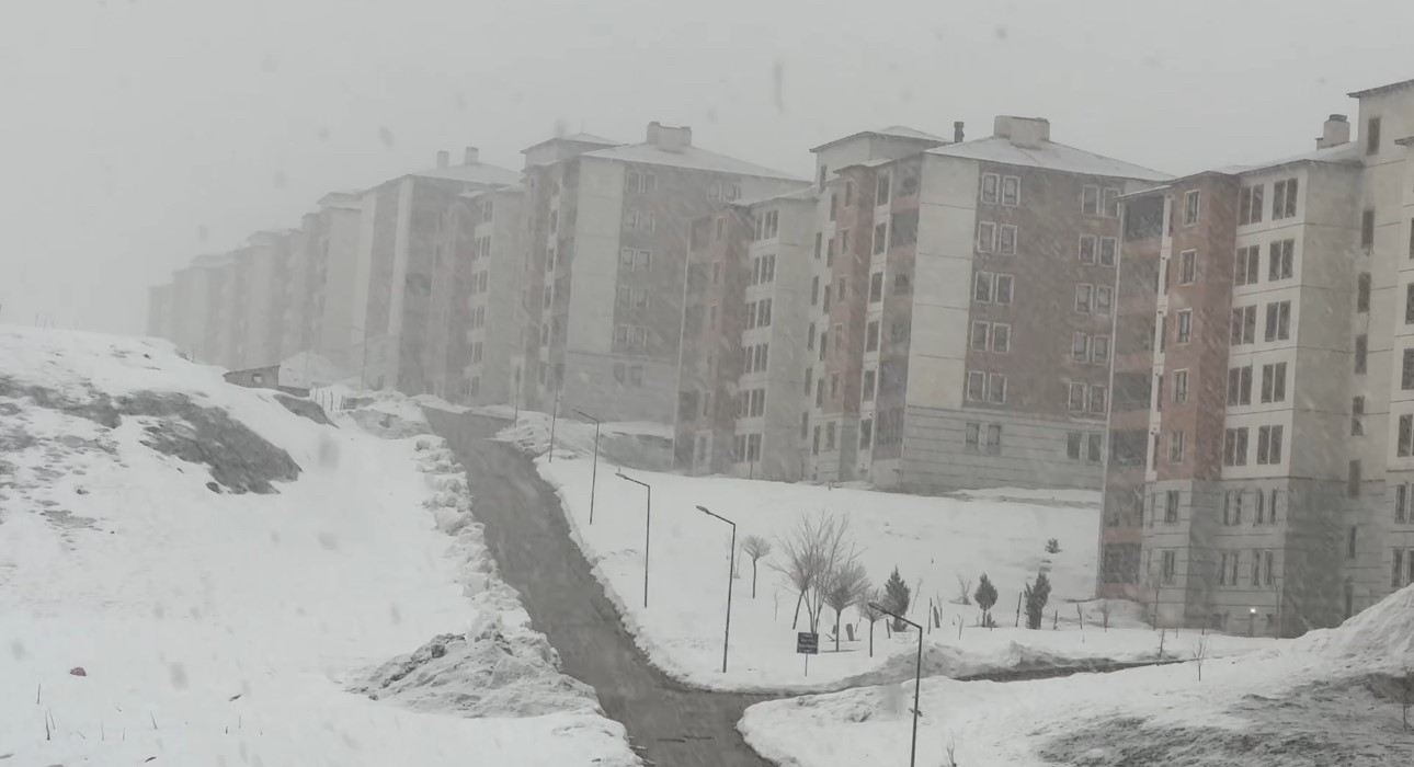 Yüksekova’da lapa lapa kar yağışı başladı
