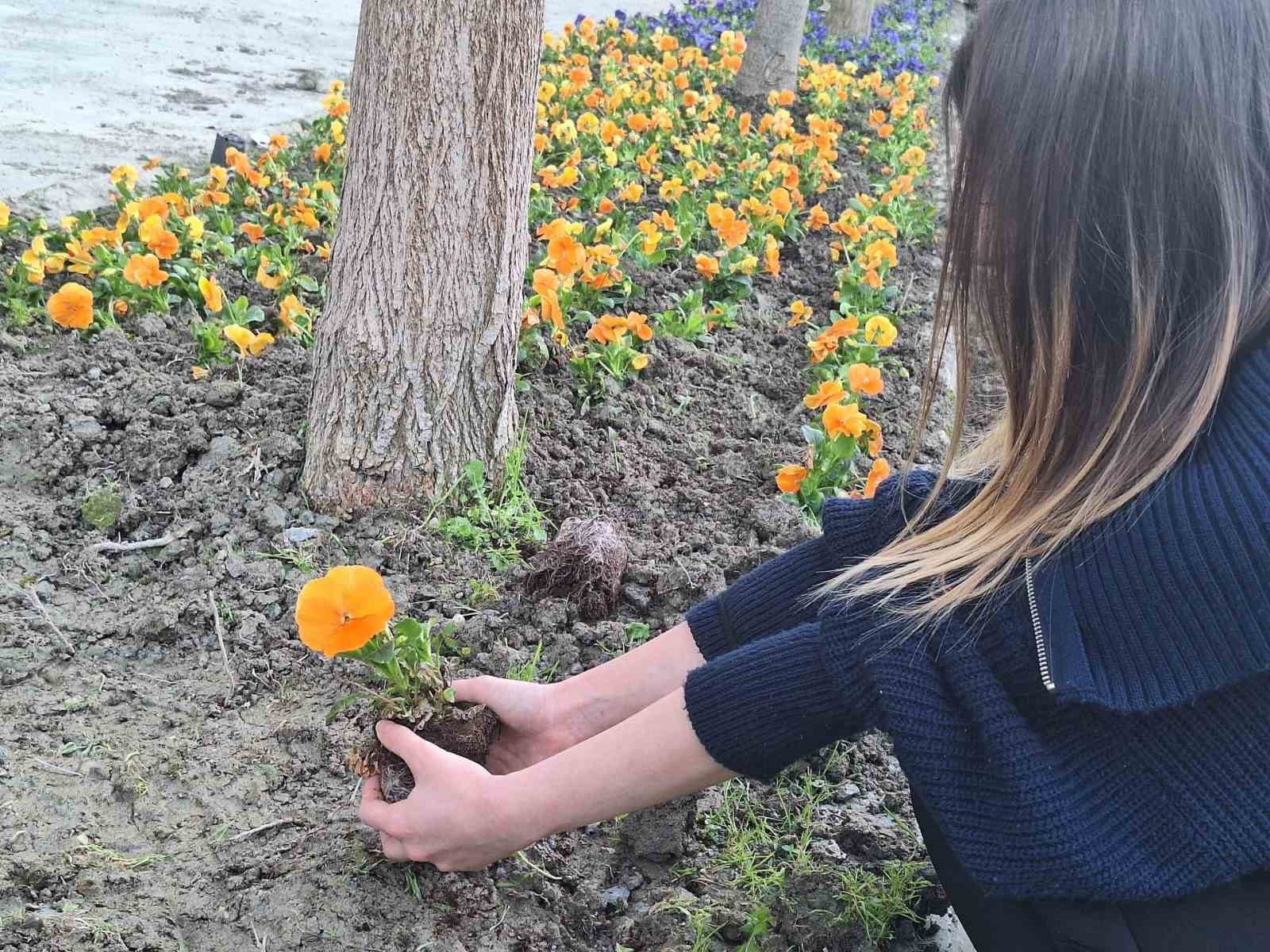 Yurt bahçesi gönüllü öğrencilerle bahara hazırlandı
