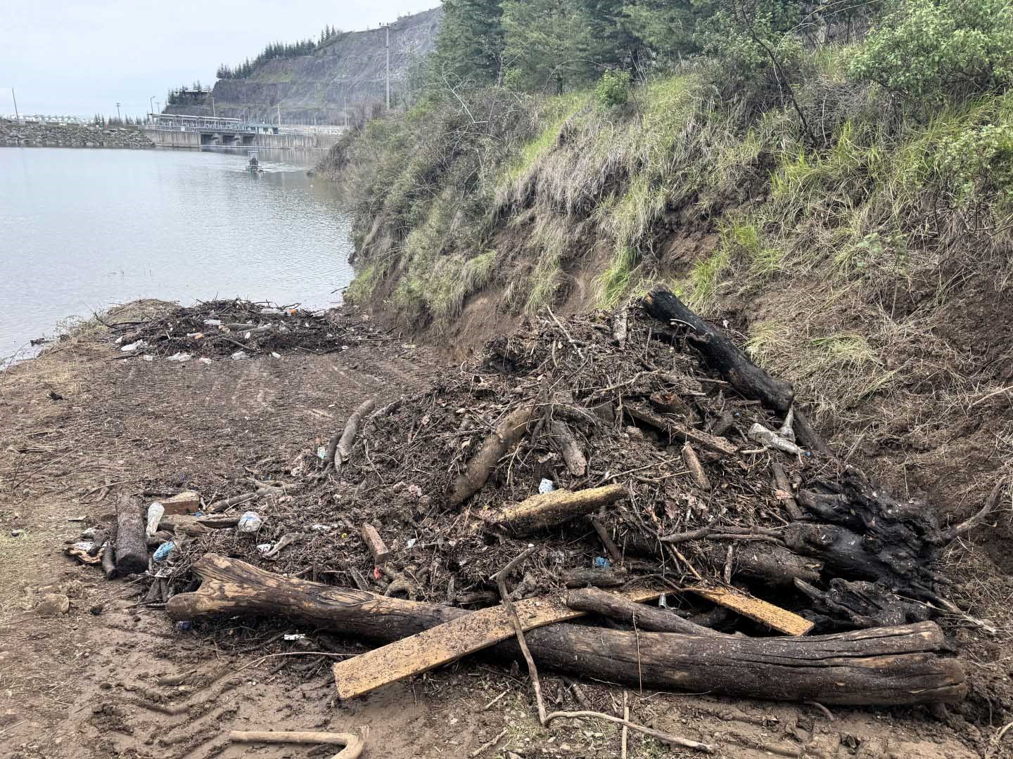 Yüzde 100 doluluğa ulaşan Yuvacık Barajı’ndan 9 kamyon atık çıkarıldı
