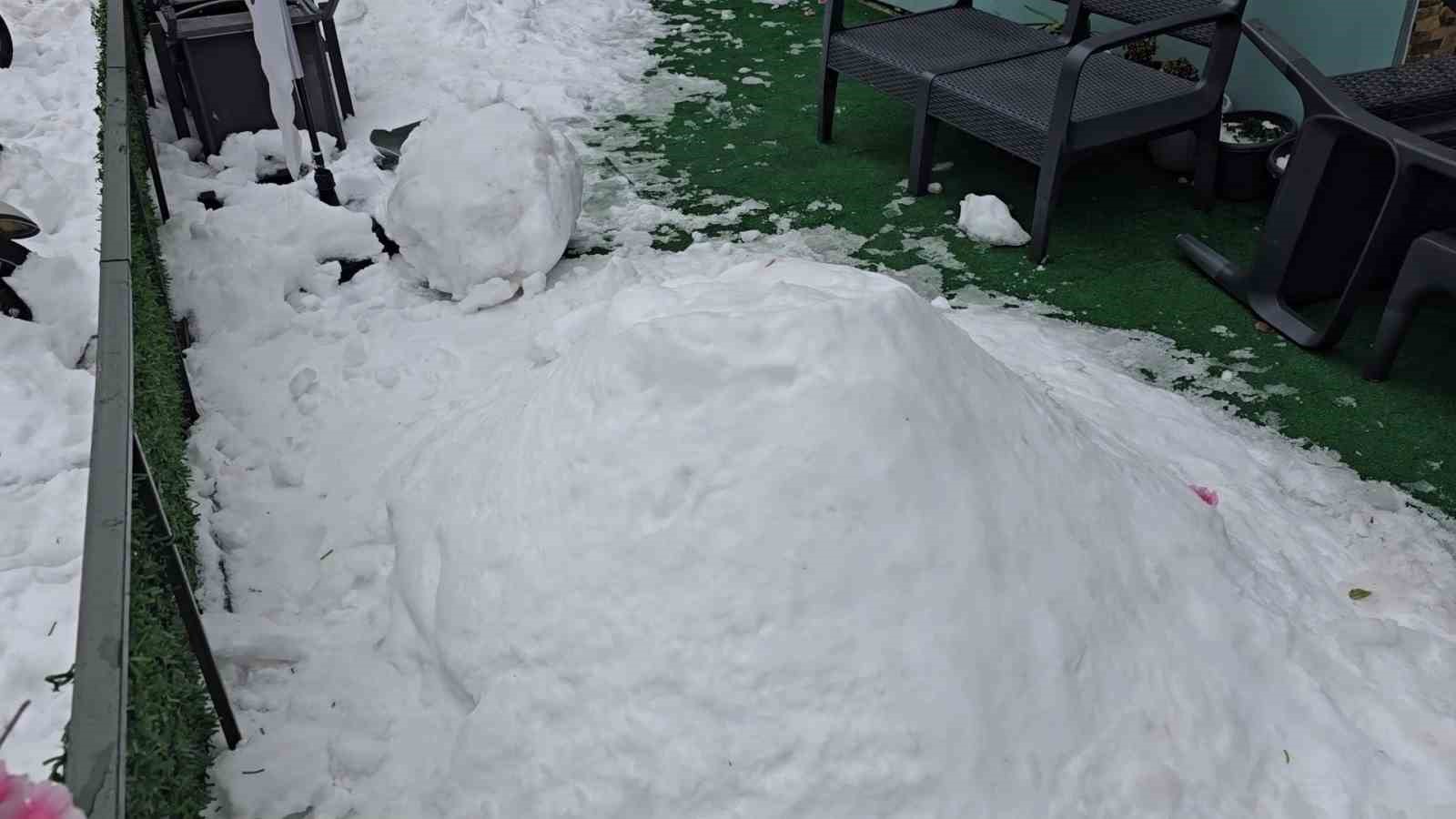 Zonguldak’ta pes dedirten olay; "Bana çarptı" deyip kardan adamı dövdüler
