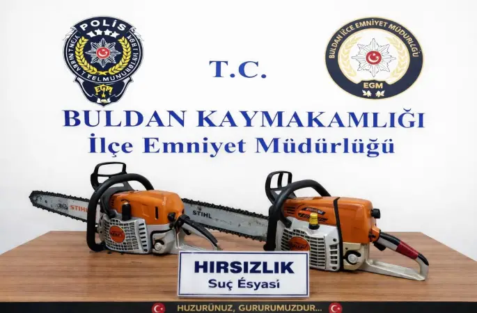 100 bin liralık motorlu testereleri çalan hırsızlar polisten kaçamadı
