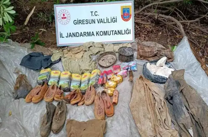 Giresun’da terör örgütüne ait sığınak bulundu