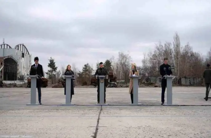 Rusya-Ukrayna Savaşının ikinci yıl dönümünde Batılı liderler Ukrayna’da