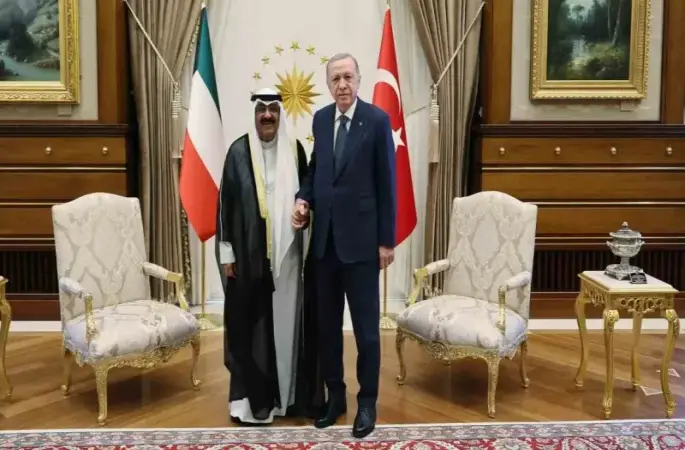 Cumhurbaşkanı Erdoğan, Kuveyt Emiri El Sabah ile bir araya geldi