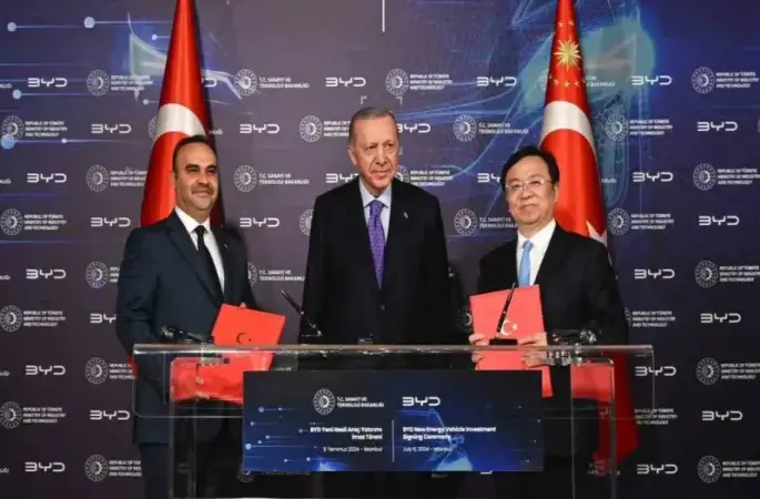 Dünya devi BYD’den Türkiye’ye 1 milyar dolarlık yatırım kararı