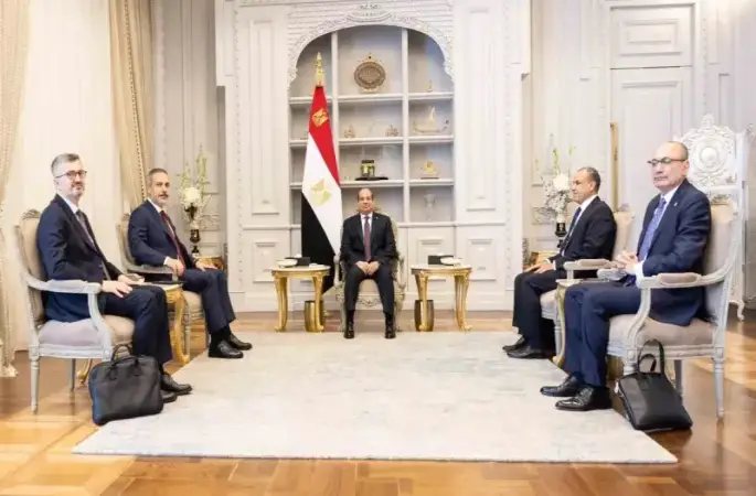 Bakan Fidan, Mısır Cumhurbaşkanı es-Sisi tarafından kabul edildi