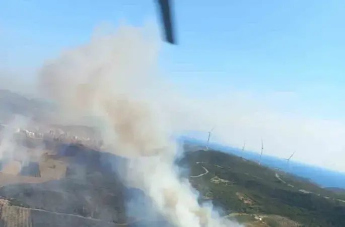 Çeşme ve Ödemiş’te orman yangınları devam ediyor