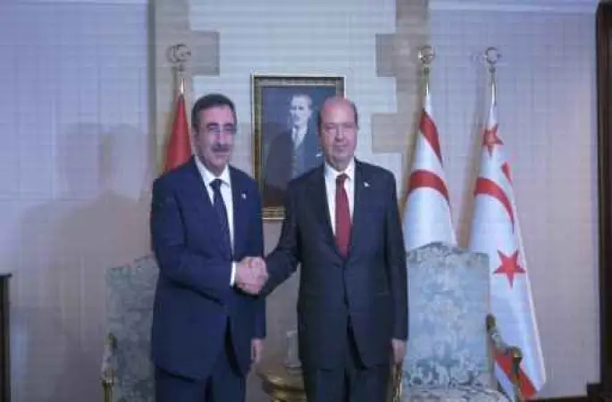 Cumhurbaşkanı Yardımcısı Yılmaz, KKTC Cumhurbaşkanı Tatar ile bir araya geldi