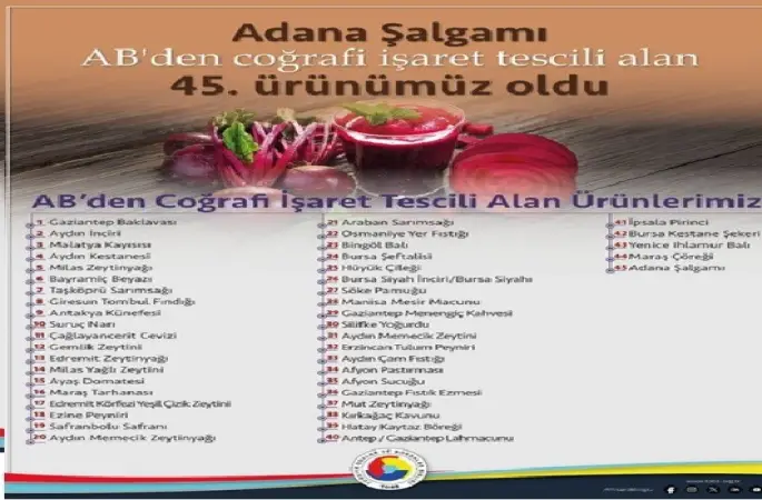 Adana şalgamı, AB’den coğrafi işaret tescili aldı

