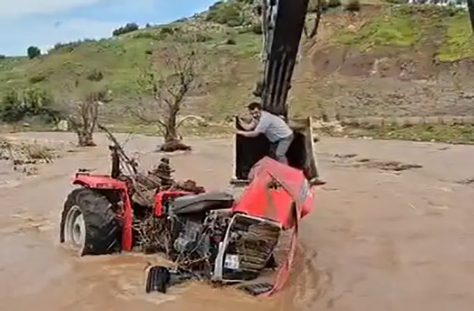 Afrin Çayı’nda mahsur kalan şahıs kurtarıldı
