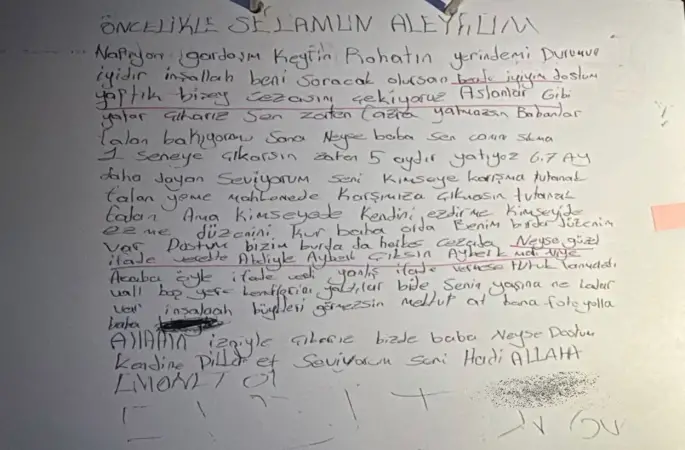 Ahmet Minguzzi’nin katil zanlısının mektubu ortaya çıktı: "Aslanlar gibi yatar çıkarız"