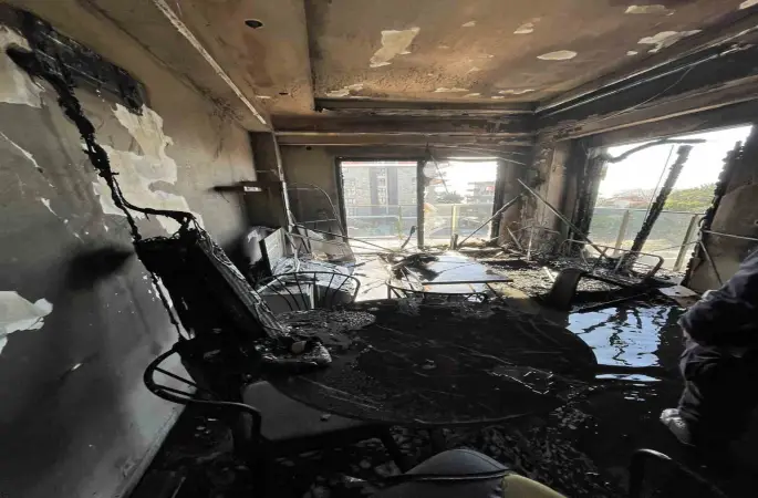 Alanya’da korkutan yangın
