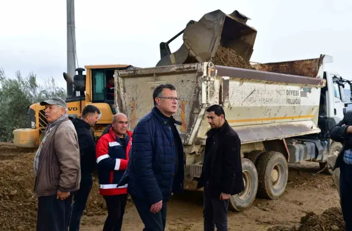 Alaşehir’de taşkın hasarları gideriliyor
