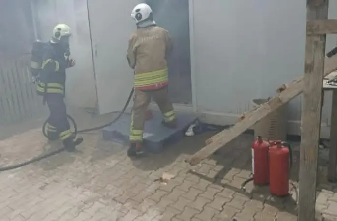 Antakya’da konteyner yangını
