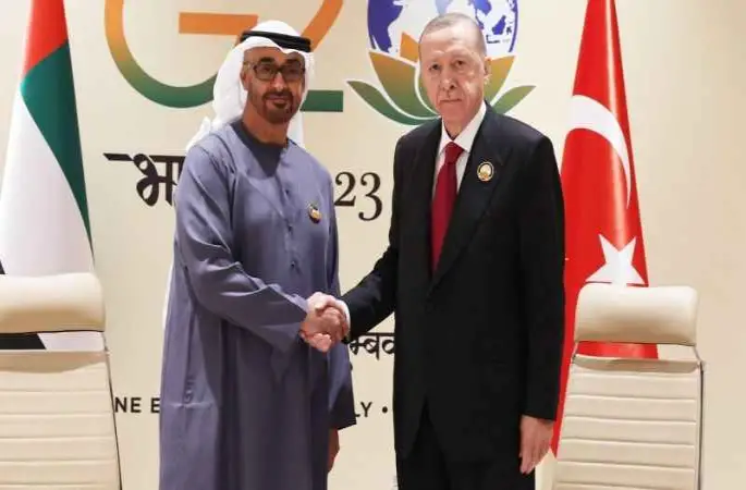 Cumhurbaşkanı Erdoğan, BAE Devlet Başkanı Al Nahyan ile görüştü