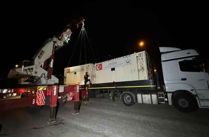 Samsun'dan Gazze'ye sahra hastanesi gönderildi