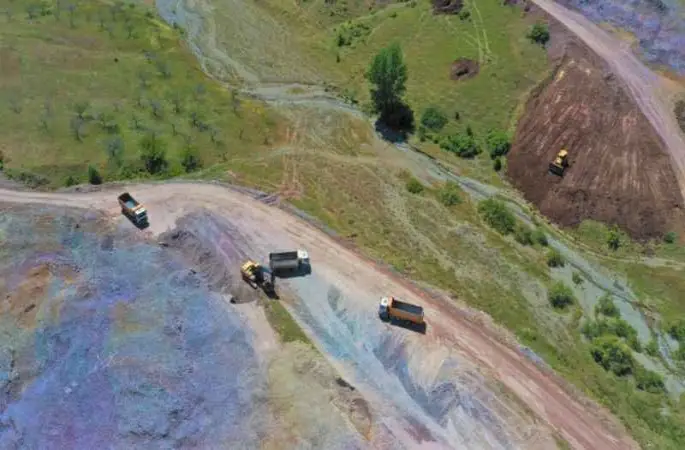 Malatya’da Yenice Barajı’nda çalışmalar devam ediyor