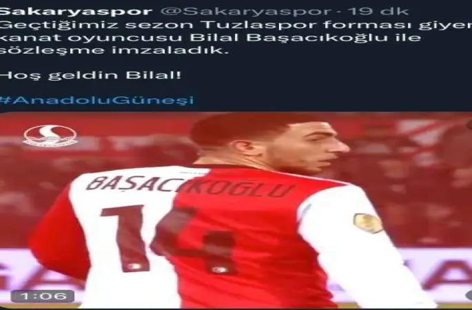 Sakaryaspor, Bilal Başacıkoğlu ile sözleşme imzaladı