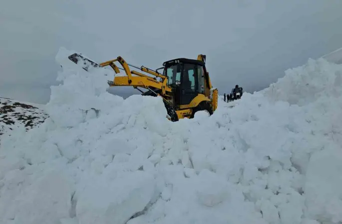 Aydınlar beldesinde karla mücadele çalışması
