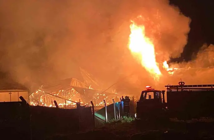 Bağ evinde çıkan yangın diğer bağ evine de sıçradı
