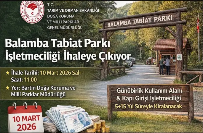Balamba Tabiat Parkı ihaleye çıkıyor
