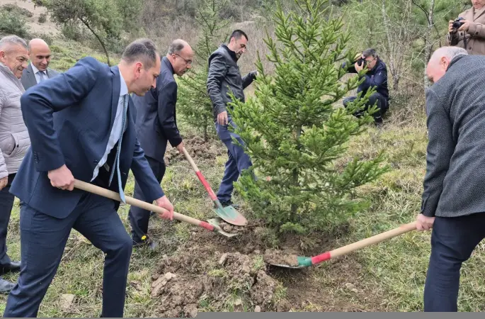 Bartın’da hükümlüler fidan dikti
